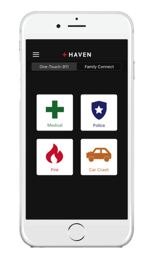 Phone showing new app that helps mobile users access 911